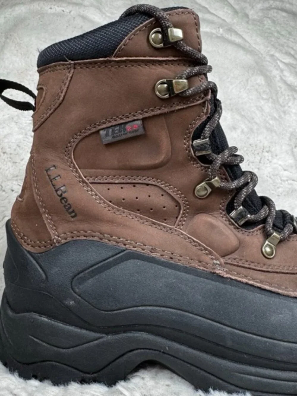 L.L. Bean Wildcat Brown Black Primaloft Insulated Hiking Winter Boots Men's 8 M